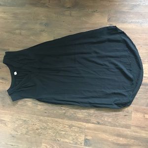 Black tank top dress with tassels